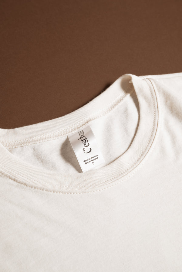 T-shirt col rond unisexe